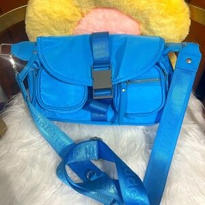 Madden Girl Bright Blue Satchel Bag Purse Crossbody in Nylon